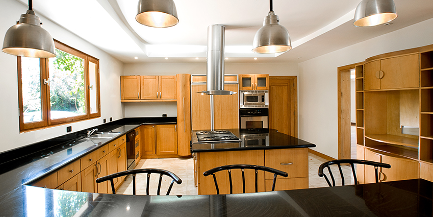 kitchen with elegant lighting