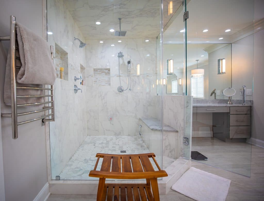 natural light in a shower remodel ideas