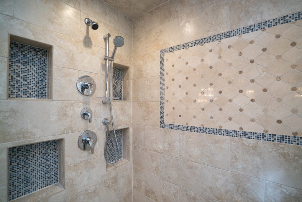 tiles in a shower