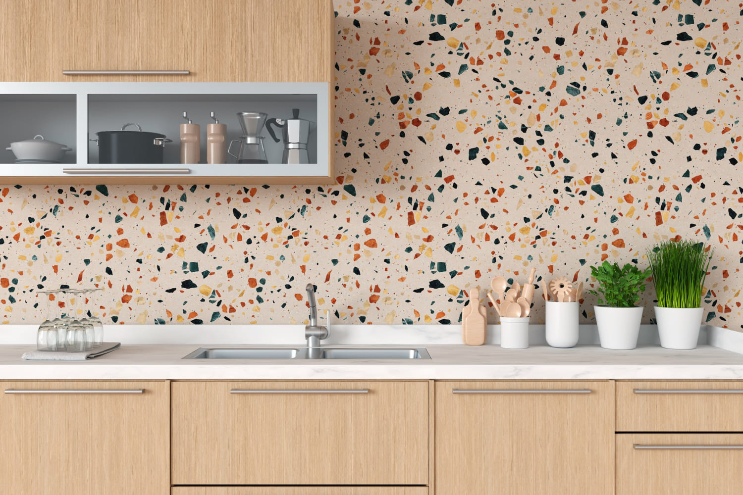 Kitchen Wallpaper Trends in 2025: A Fresh Look at Your Cooking Space, image size:1500x1000