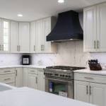 Simple and functional family kitchen remodel in Alexandria with clean design and warm finishes