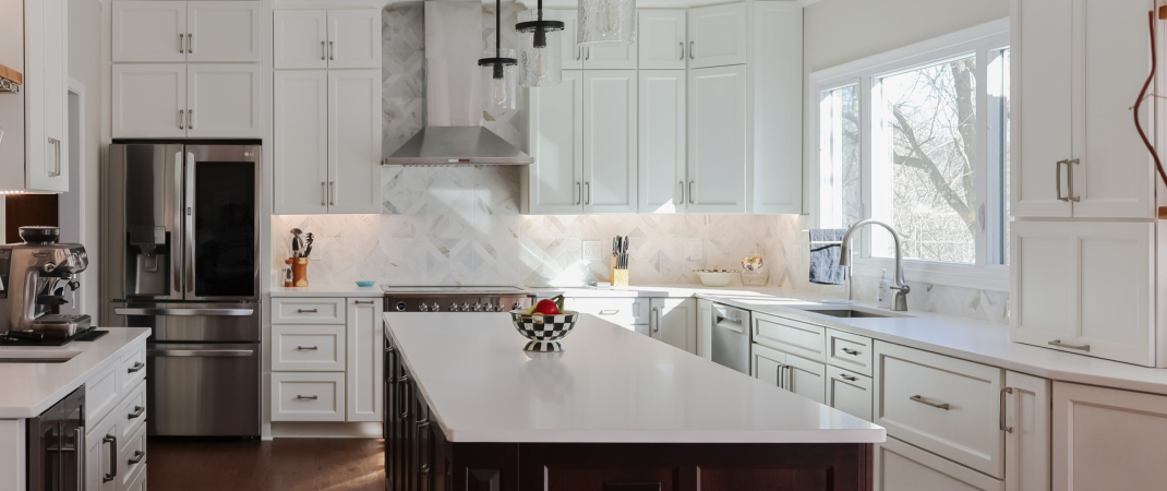 Modern kitchen with spacious layout, clean design, and functional features in Ashburn, VA.